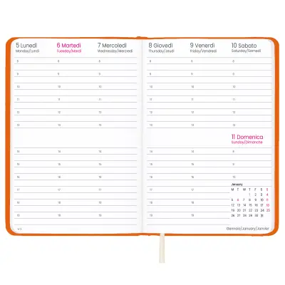 Agenda settimanale con copertina rigida in PU - Immagine 5