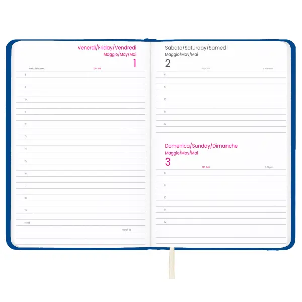Agenda settimanale con copertina rigida in PU - Immagine 2