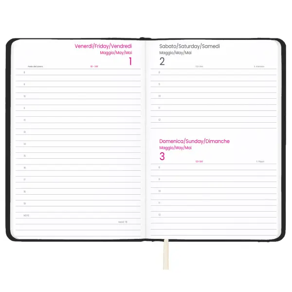Agenda giornaliera con copertina rigida in PU - Immagine 17