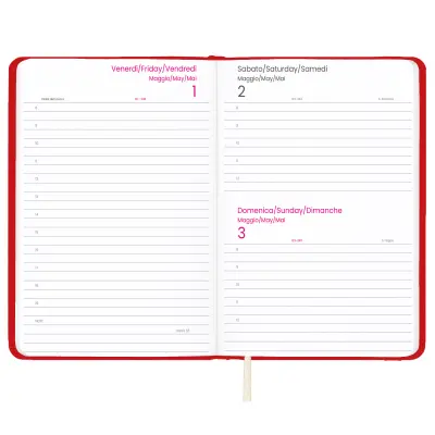 Agenda giornaliera con copertina rigida in PU - Immagine 14
