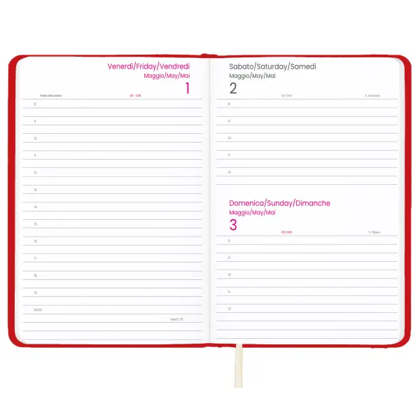 Agenda giornaliera con copertina rigida in PU - Immagine 14