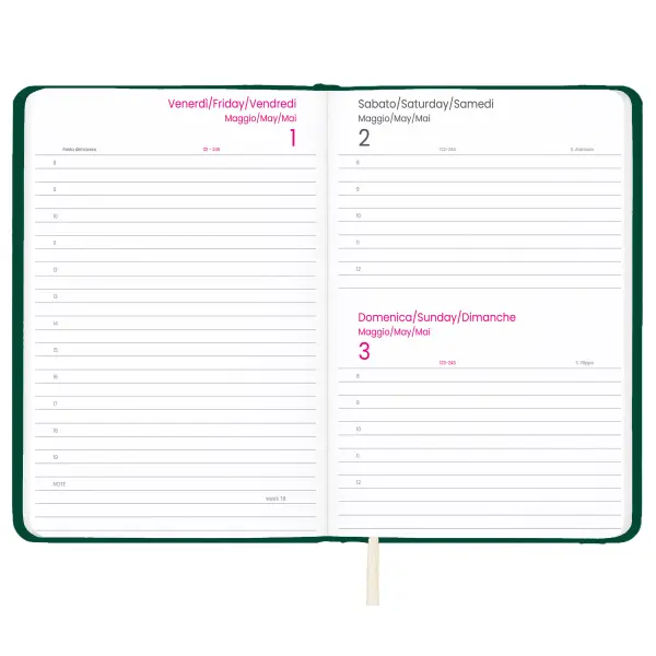 Agenda giornaliera con copertina rigida in PU - Immagine 11