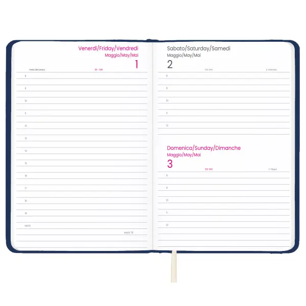 Agenda giornaliera con copertina rigida in PU - Immagine 8