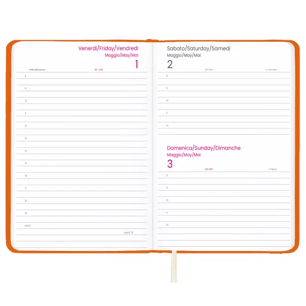 Agenda giornaliera con copertina rigida in PU - Immagine 5
