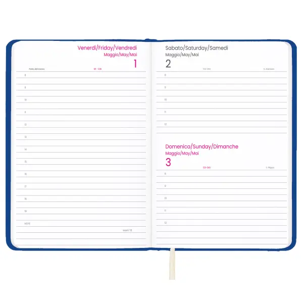 Agenda giornaliera con copertina rigida in PU - Immagine 2