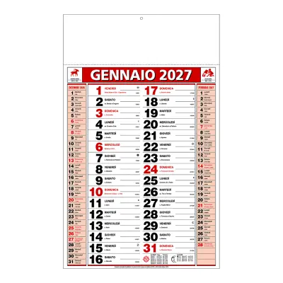 Calendario da muro mensile bicolore su carta patinata - Immagine 5