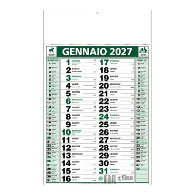 Calendario da muro mensile bicolore su carta patinata - Immagine 3