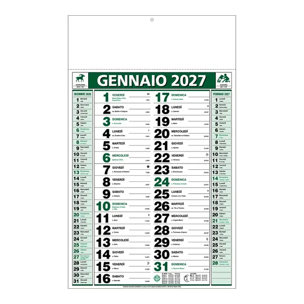 Calendario da muro mensile bicolore su carta patinata - Immagine 3
