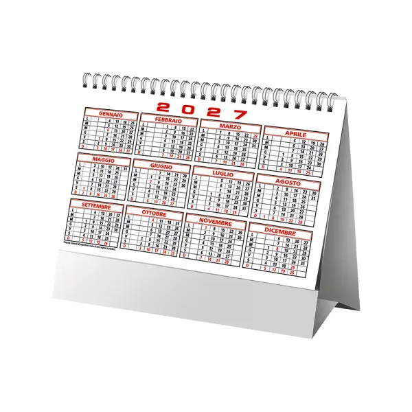 Calendario da tavolo mensile bicolore 13 fogli - Immagine 9