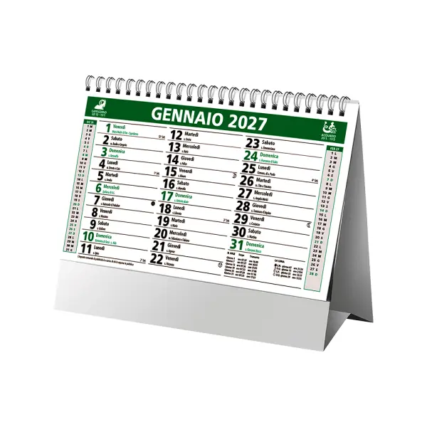 Calendario da tavolo mensile bicolore 13 fogli - Immagine 5