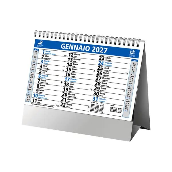 Calendario da tavolo mensile bicolore 13 fogli - Immagine 2