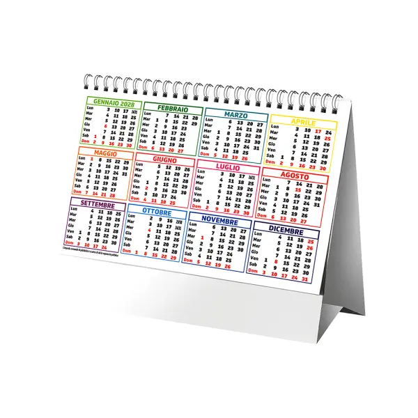 Calendario da tavolo mensile carta patinata opaca - Immagine 3