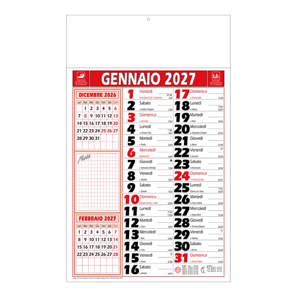 Calendario da muro mensile bicolore in carta patinata - Immagine 5