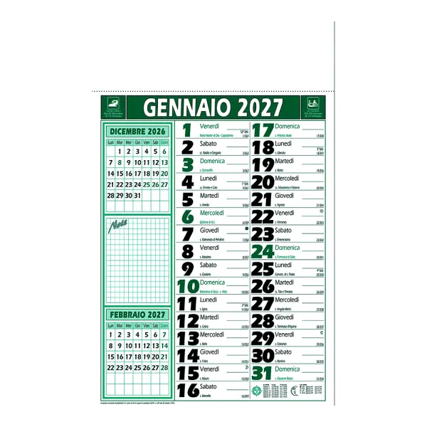 Calendario da muro mensile bicolore in carta patinata - Immagine 3