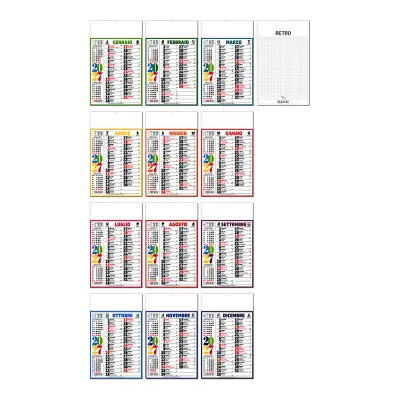 Calendario da muro mensile 12 fogli su carta patinata - Immagine 2