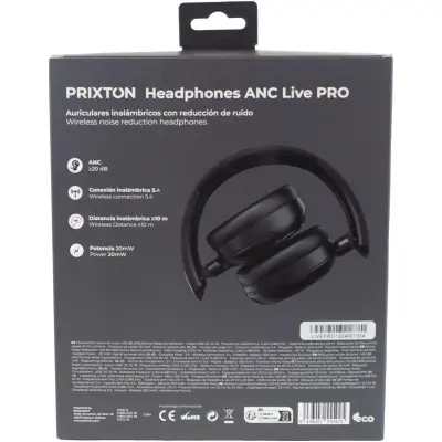 Cuffie wireless ANC PRIXTON LIVE PRO Bluetooth con custodia EVA - Immagine 5