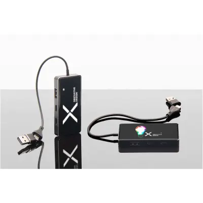 Hub USB 8 in 1 con doppio ingresso e 6 porte - Immagine 2