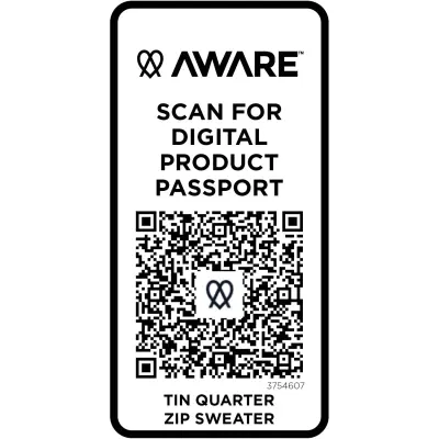 Maglione con cerniera a un quarto TIN AWARE in tessuto riciclato - Immagine 8