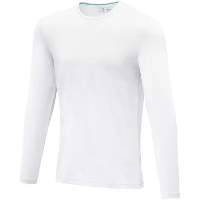 T-shirt Ponoka in tessuto organico manica lunga da uomo, 200 g/m² - Immagine 4