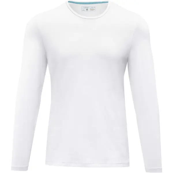 T-shirt Ponoka in tessuto organico manica lunga da uomo, 200 g/m² - Immagine 5