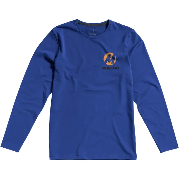 T-shirt Ponoka in tessuto organico manica lunga da uomo, 200 g/m² - Immagine 12