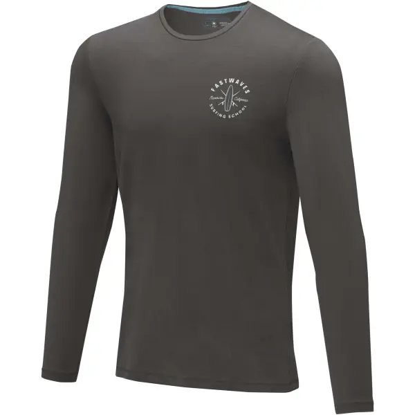 T-shirt Ponoka in tessuto organico manica lunga da uomo, 200 g/m² - Immagine 22