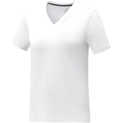T-shirt SOMOTO donna con collo a V promozionale in cotone 160 g/m² - Immagine 3