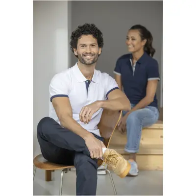 Polo morgan bicolore manica corta 200 g/m² personalizzabile - Immagine 3