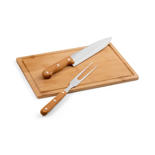 Set di utensili per barbecue POKE con tagliere in bambù - Immagine 2