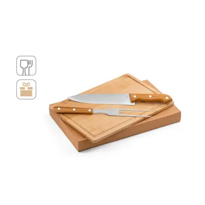 Set di utensili per barbecue POKE con tagliere in bambù - Immagine 3