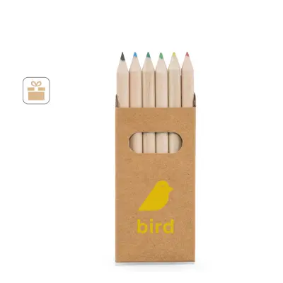BIRD Scatola con 6 matite colorate - Immagine 2