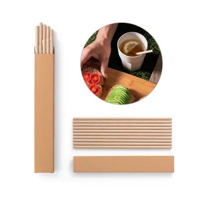 Set di 10 cannucce in carta kraft - LAMONE