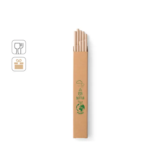 Set di 10 cannucce in carta kraft - LAMONE - Immagine 3