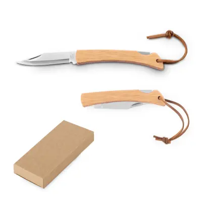 Coltellino tascabile RANGER con lama in acciaio inox e bambù