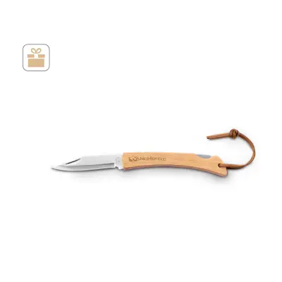 Coltellino tascabile RANGER con lama in acciaio inox e bambù - Immagine 2