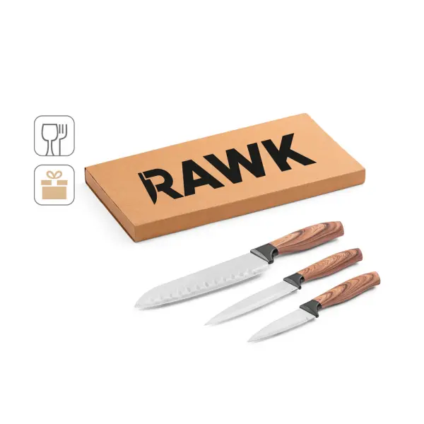 Set di 3 coltelli da cucina in acciaio - BAHARAT - Immagine 3