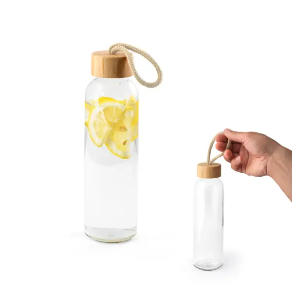 Borraccia in vetro e tappo in bambù 520 ml - CROSBY - Immagine 1