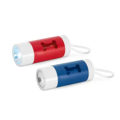 Porta sacchetti BALADE, con torcia LED e 20 sacchetti