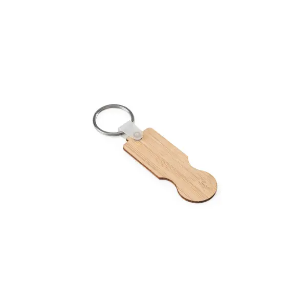 Portachiavi in bambù SHOPZ estremità a forma di moneta - Immagine 2