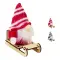 Gnomo decorativo FROSTY SLEIGH 24x38x51 cm con stampa - Anteprima 1
