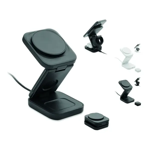 Caricatore wireless SATELIT 3 in 1 con il tuo logo - Immagine 1