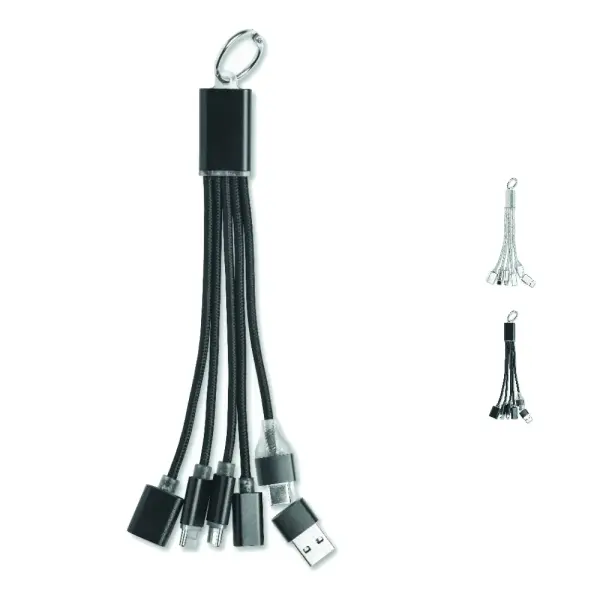 Portachiavi HUBLUE cavo dati e ricarica 3 in 1 - Immagine 1