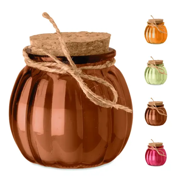 Candela profumata PUMKIN in vetro personalizzabile - Immagine 1