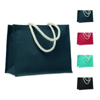 Borsa in iuta. Manici in cotone - AURA