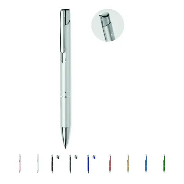 Penna in metallo BERN RA alluminio riciclato con logo - Immagine 1