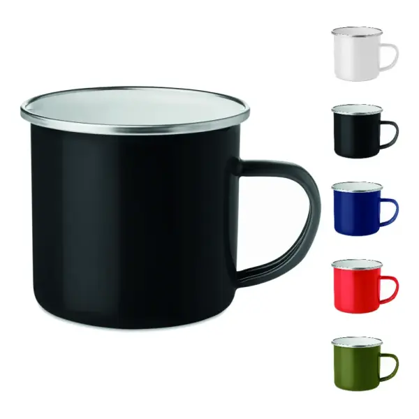 Tazza in metallo smaltata - 350ml - PLATEADO - Immagine 1