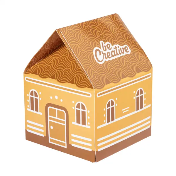 Scatola regalo a casetta CREABOX HUT con stampa del tuo logo - Immagine 2