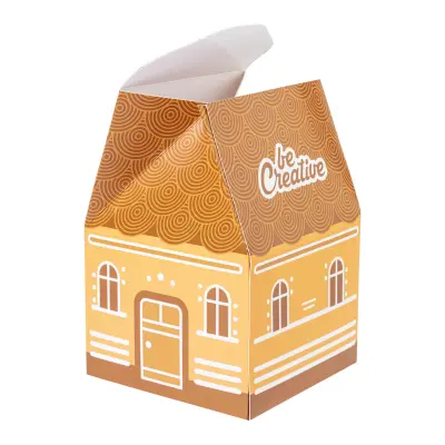 Scatola regalo a casetta CREABOX HUT con stampa del tuo logo - Immagine 6
