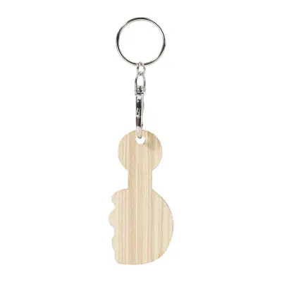 Portachiavi in legno COLOSHOP CREATIVE WOOD con gettone