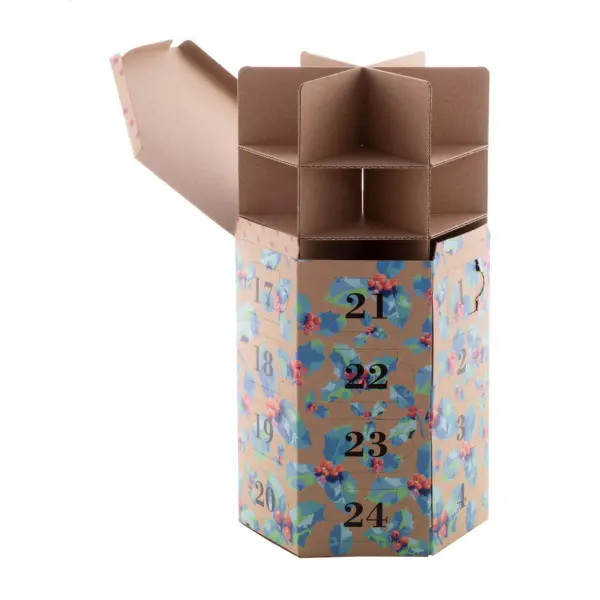 Calendario dell'avvento esagonale HeXmas Eco kraft 24 caselle - Immagine 5